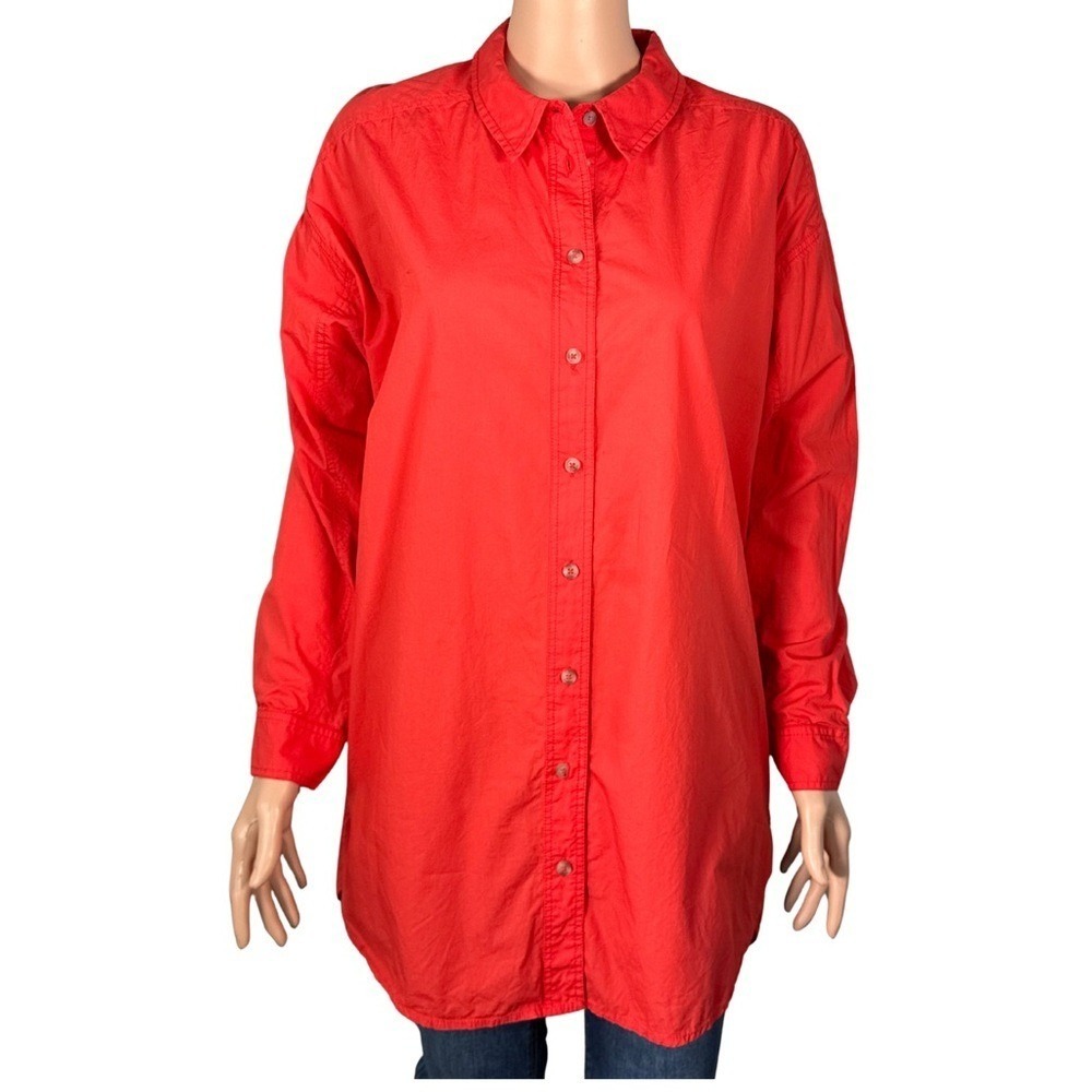 Pilcro Cotton Oversized Button Down Tunic Shirt Small OB1543901